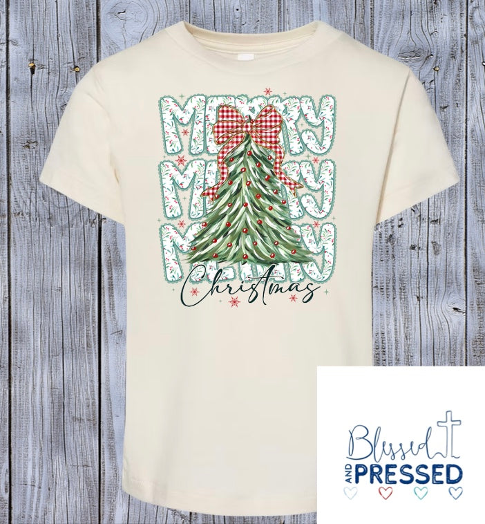 48-Merry Christmas Tree T-Shirt