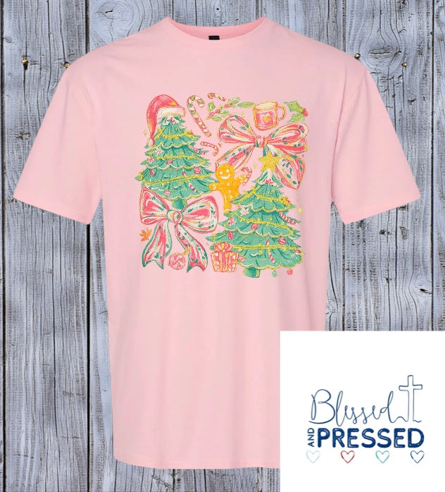 52- Christmas Watercolor T-Shirt