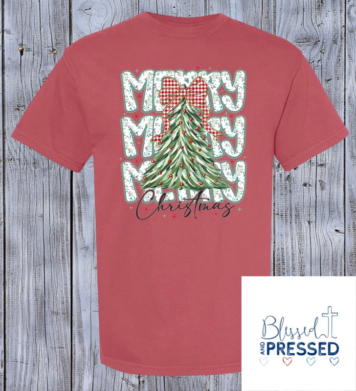 48-Merry Christmas Tree T-Shirt