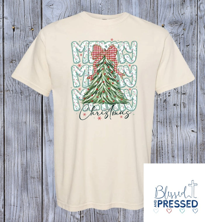 48-Merry Christmas Tree T-Shirt