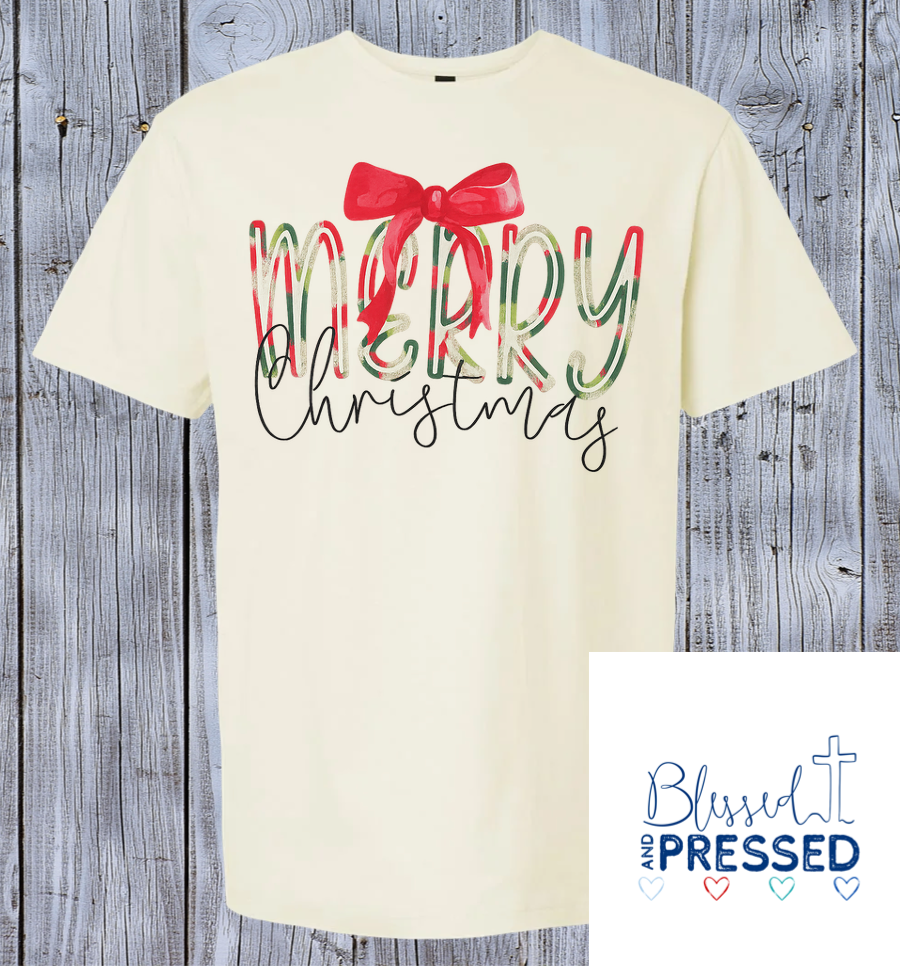 2- Merry Christmas Bow