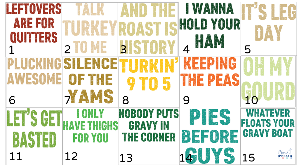 70-Family Thanksgiving Fun T-Shirts!