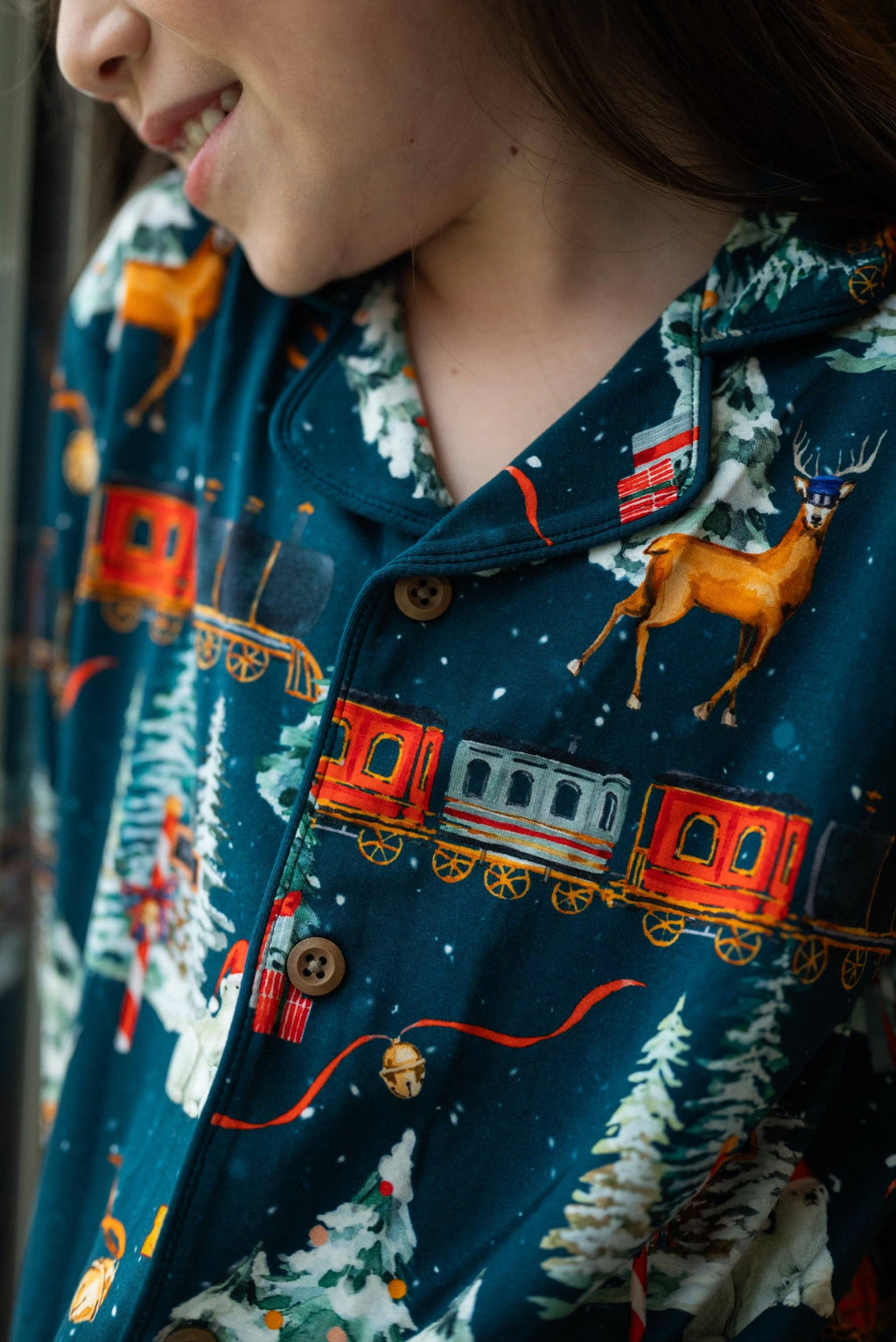 North Pole Express Traditional Button-Downs: 7Y