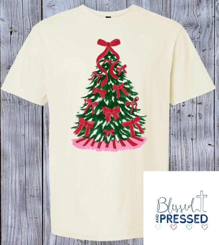 62- Fancy Bow Tree T-Shirt