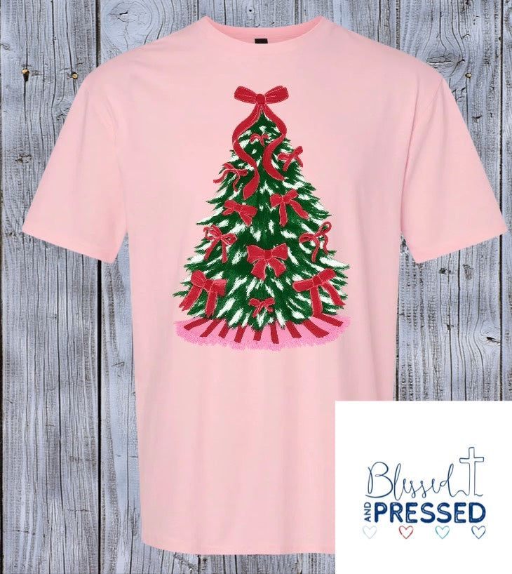 62- Fancy Bow Tree T-Shirt