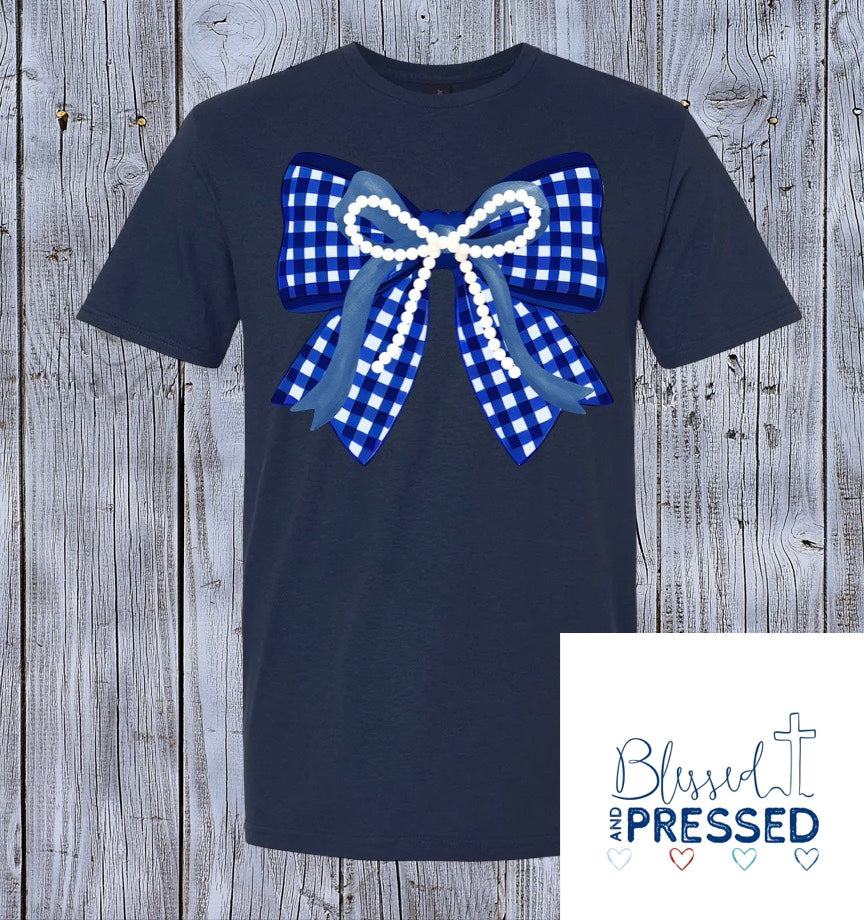 136- Dark Blue Bow