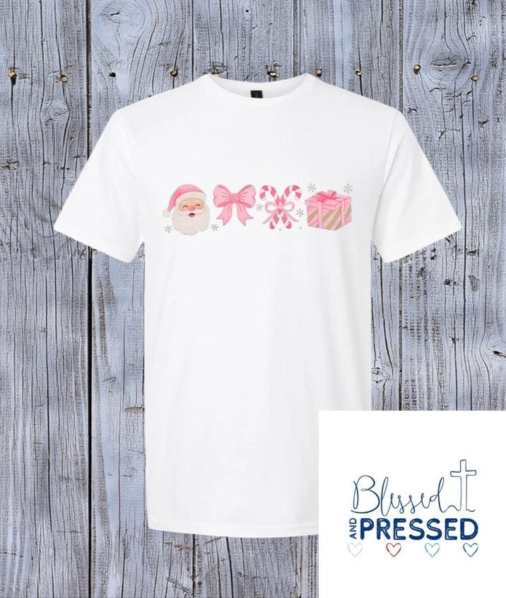 57-Pink Christmas T-Shirt