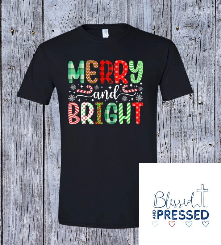58- Merry and Bright Fun Christmas T-Shirts
