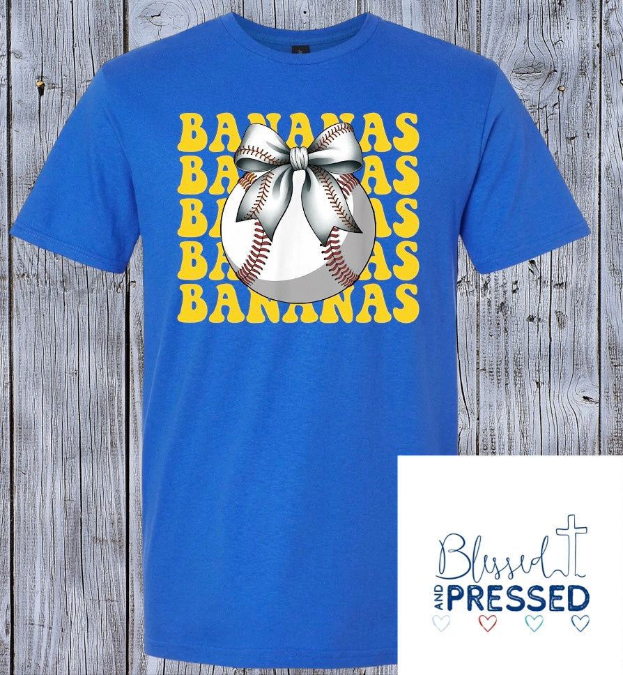 140- Banana Ball Bow T-Shirt